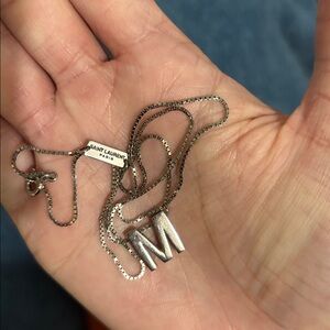 Saint Laurent Paris “M” Necklace